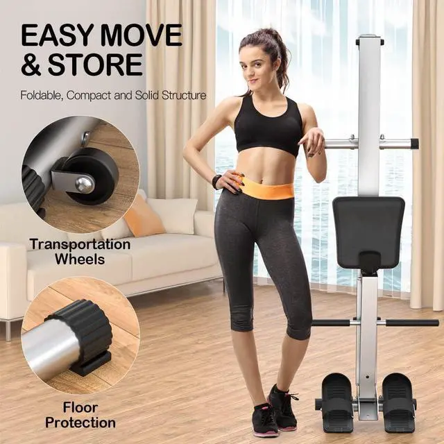 Alt view image 6 of 7 - Rowing Machine for Home Use, Rowing Machine Foldable Rower with LCD Monitor & Comfortable Seat Cushion - Upgraded Version Row Machine Supports 300LBS, Hyper-Quiet & Smooth