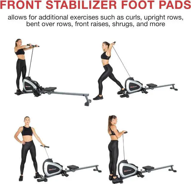 Alt view image 5 of 6 - Fitness Reality Magnetic Rowing Machine with Bluetooth Workout Tracking Built-In, Additional Full Body Extended Exercises, App Compatible, Tablet Holder, Rowing Machines for Home Use