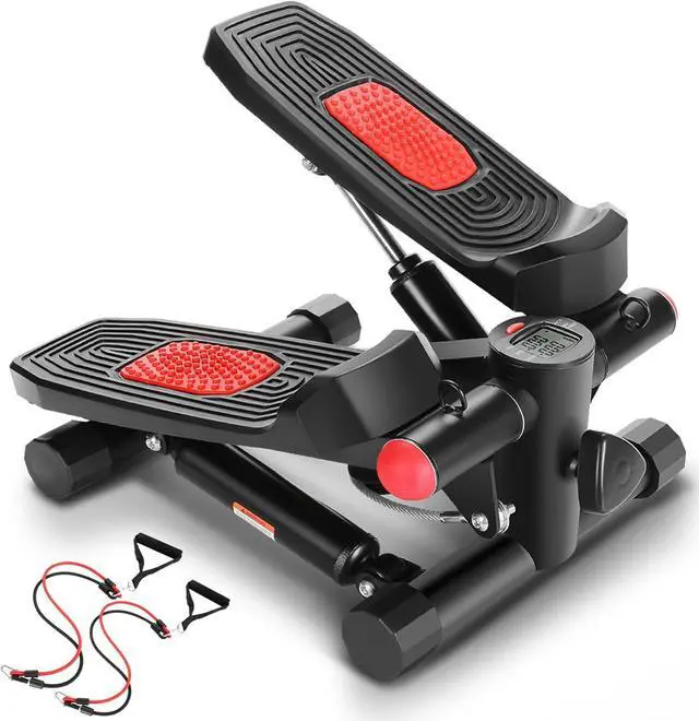 Main image of ANCHEER Steppers for Exercise at Home, Mini Stair Stepper with Resistance Bands, Hydraulic Exercise Stepper with LCD Monitor,Mini Stepper with 220LBS Capacity,