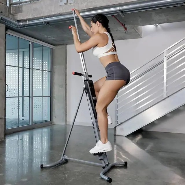 Alt view image 2 of 7 - MaxiClimber Vertical Climber Provides an Adjustable Platform to Target Power, Strength and Endurance Training for a Full-Body Workout. Free Fitness App and ERS Resistance