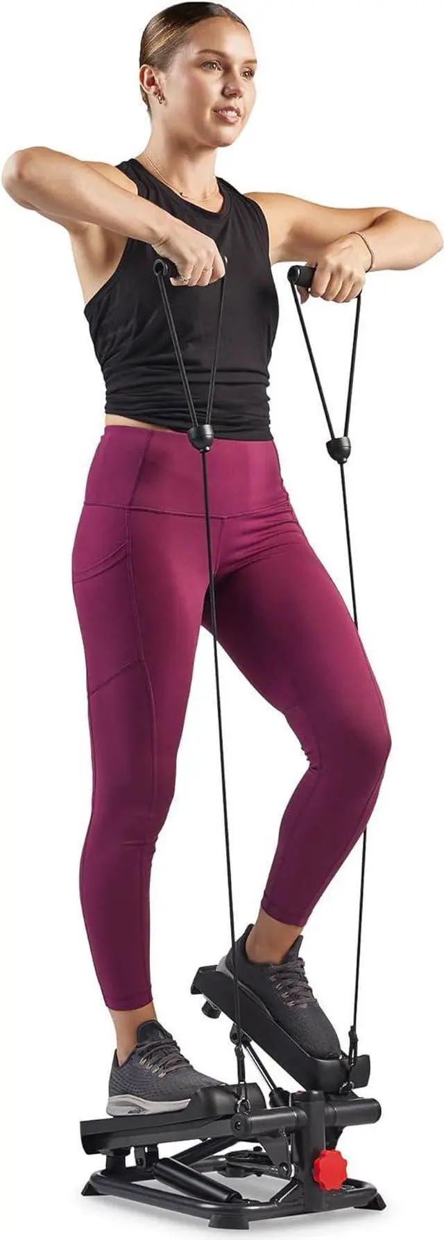 Alt view image 2 of 7 - Sunny Health & Fitness Mini Steppers for Exercise at Home, Stair Step Workout Machine, Full Body Cardio Equipment, with Optional Free SunnyFit App Connection and Resistance Band
