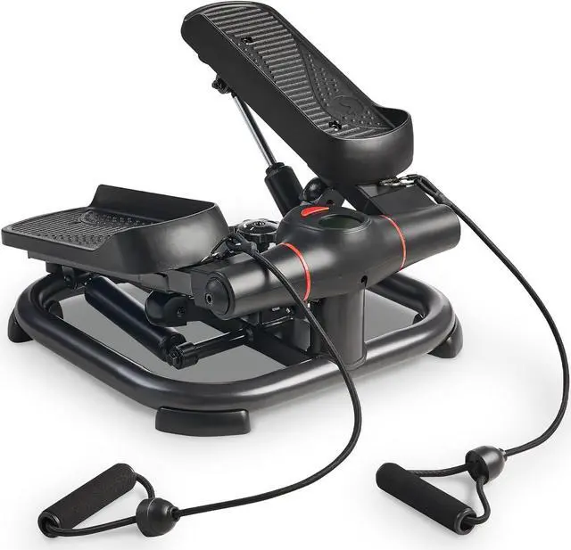 Main image of Sunny Health & Fitness 2-in-1 Premium Power Stepper with Resistance Bands, Low-Impact Cardio, Space-Saving, Height-Adjustable, and Optional SunnyFit® App Enhanced Bluetooth Connectivity