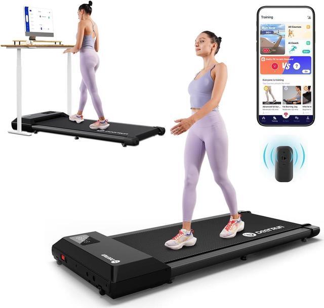 DeerRun Walking Pad, 2 In 1 Under Desk Treadmill, Walking Pad Treadmill Walking Pad Treadmill 300 Lb Capacity Mini Treadmill With Remote Control Treadmill For Home