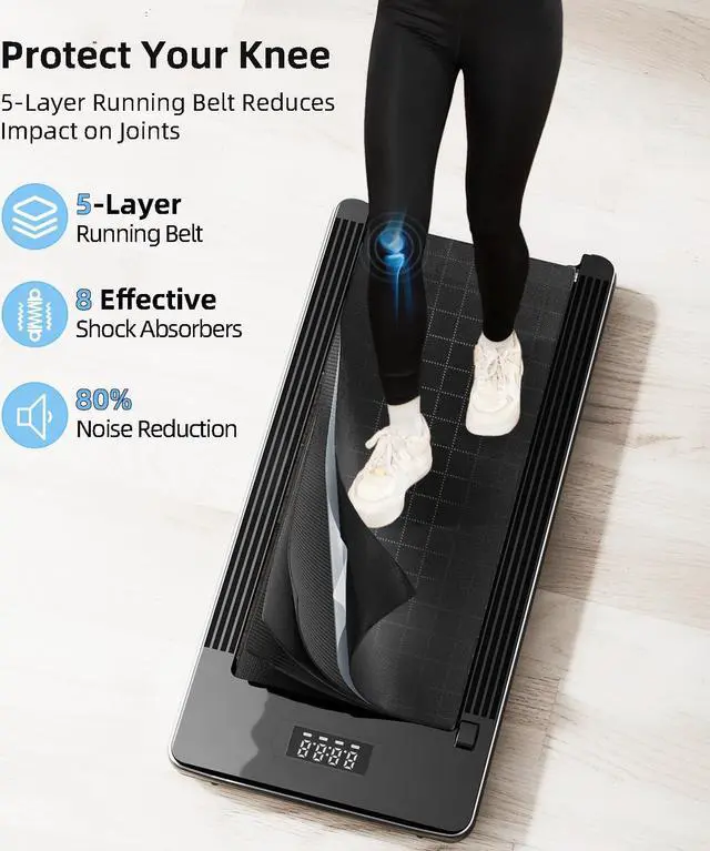 Alt view image 5 of 7 - Walking Pad - Under Desk Treadmill, Treadmills for Home/Office, Portable Treadmill, Walking Pad Treadmill Under Desk with Remote Control LED Display- Ideal for Fitness Enthusiasts