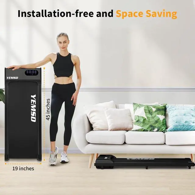 Alt view image 5 of 7 - Walking Pad, Walking Pad Treadmill 330 lb capacity3 in 1 Portable Under Desk Treadmill for Home and Office with Remote Control, LED Display
