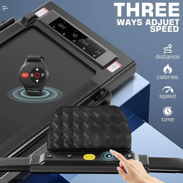 Alt view image 4 of 7 - ANCHEER Treadmills, 3 in 1 Folding Treadmill with Incline, Walking Pad Treadmill Under Desk for Home Office, Portable Treadmill with Remote Control, Quiet and Powerful, Installation-Free