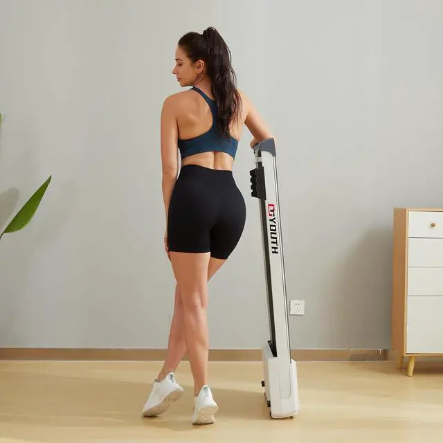 Alt view image 7 of 7 - GOYOUTH 2 in 1 Under Desk Electric Treadmill Motorized Exercise Machine with Wireless Speaker, Remote Control and LED Display, Walking Jogging Machine for Home/Office Use