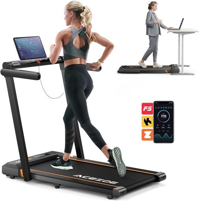 Main image of 2 in 1 Foldable Treadmill for Home, Under Desk Treadmill with 12 HIIT Modes, Workout APPs and Touch Screen, 2.5HP Walking Treadmill for Home Office, 265lbs Capacity, Installation-free