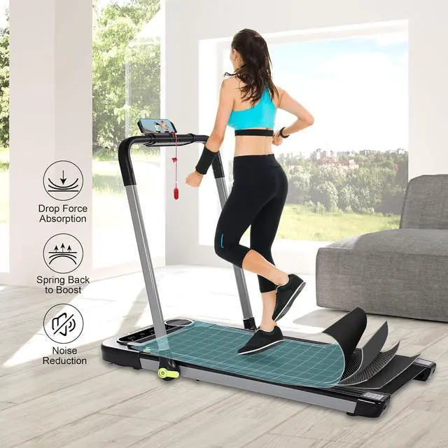 Alt view image 4 of 7 - Walking Pad, Walking Pad Treadmill 265 lb Capacity, 3 in 1 Portable Under Desk Treadmill for Home and Office with Remote Control, LED Display