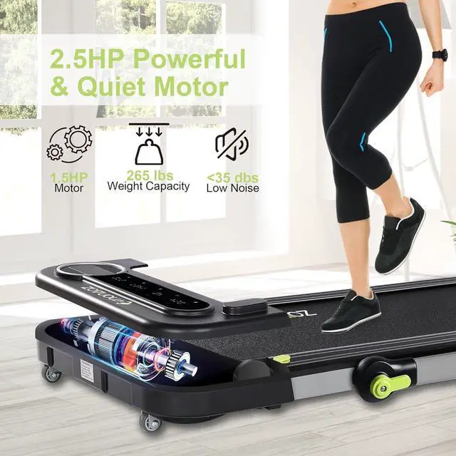 Alt view image 5 of 7 - Walking Pad, Walking Pad Treadmill 265 lb Capacity, 3 in 1 Portable Under Desk Treadmill for Home and Office with Remote Control, LED Display