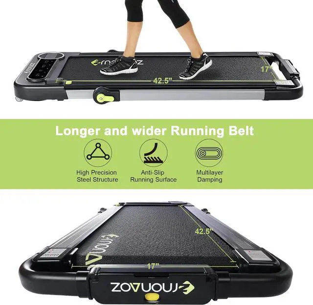 Alt view image 6 of 7 - Walking Pad, Walking Pad Treadmill 265 lb Capacity, 3 in 1 Portable Under Desk Treadmill for Home and Office with Remote Control, LED Display