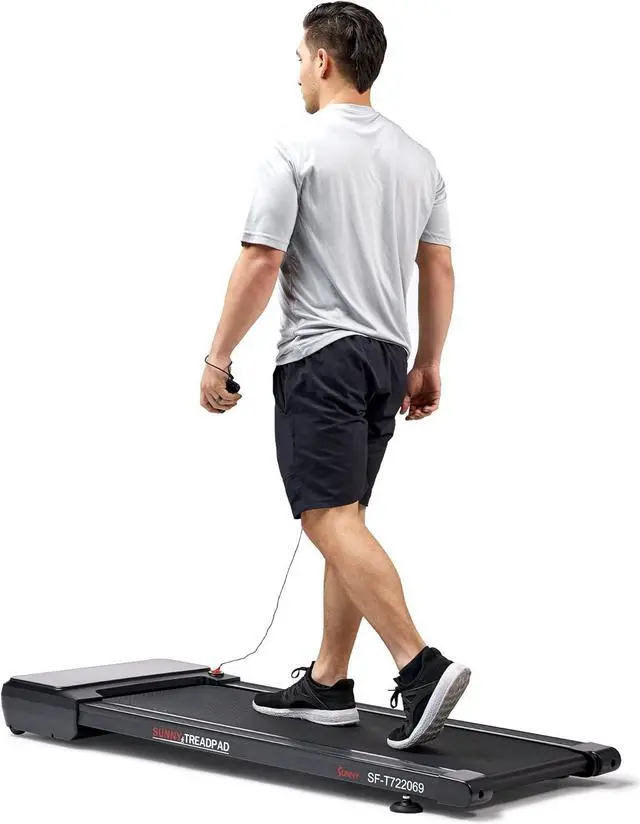Main image of Sunny Health & Fitness Sleek Compact Smart Treadpad Pacer Dual Mode Walking/Running Treadmill with 6-Level Auto Incline, Remote Control & Exclusive SunnyFit App Enhanced Bluetooth Connectivity