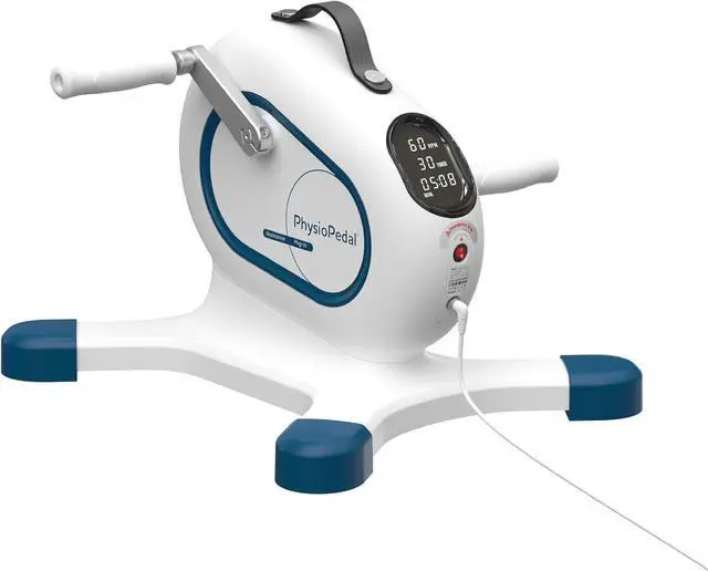 Alt view image 2 of 7 - PhysioPedal® Arm & Leg Pedal Exerciser, Dual Mode, 8 Motorized Speeds, 5 Adjustable Resistance Levels, LCD Display, Magnetic Remote, to Enhance Mobility, Recovery, Joint Health