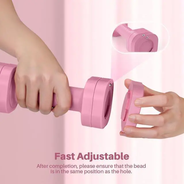 Alt view image 4 of 7 - Adjustable Dumbbell Set of 2, 4 in 1 Free Weights Dumbbells Set for Women, Hand Weights for Women at Home, Each 2lb 3lb 4lb 5lb with TPU Soft Rubber Handle for Home Gym Exercise Training