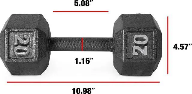 Alt view image 2 of 5 - CAP Barbell Black Cast Iron Hex Dumbbell | 5-120 LBs | Single or Pair