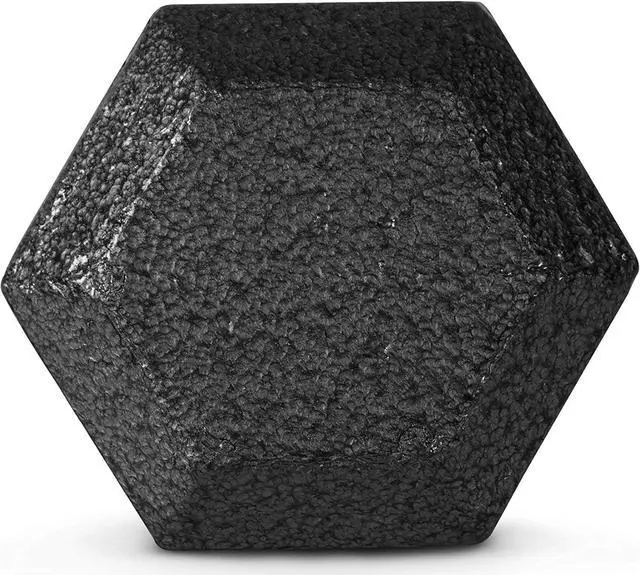 Alt view image 3 of 5 - CAP Barbell Black Cast Iron Hex Dumbbell | 5-120 LBs | Single or Pair