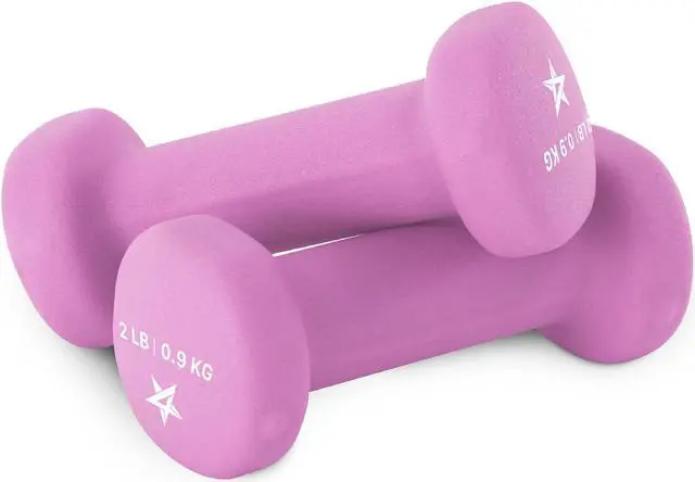 Main image of Yes4All Neoprene Coated Dumbbell Hand Weight Sets of 2 - Multiple Weight Options with 15 Colors, Anti-roll, Anti-Slip, Hexagon Shape