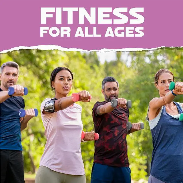 Alt view image 7 of 7 - Yes4All Neoprene Coated Dumbbell Hand Weight Sets of 2 - Multiple Weight Options with 15 Colors, Anti-roll, Anti-Slip, Hexagon Shape