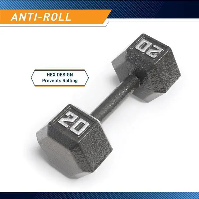 Alt view image 3 of 6 - Marcy Cast Iron Hex Dumbbells Collection - Available size from 3-lb to 100-lb, SOLD INDIVIDUALLY