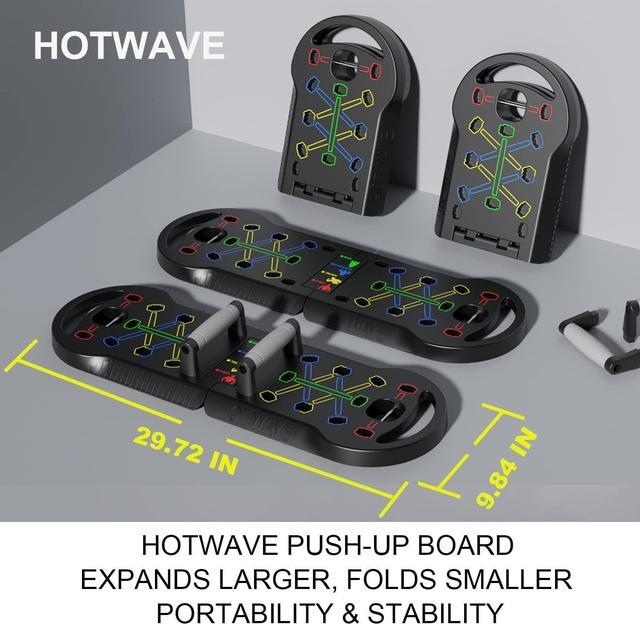 Alt view image 5 of 6 - HOTWAVE Push Up Board Fitness, Portable Foldable 20 in 1 Push Up Bar at Home Gym, Pushup Handles for Floor. Professional Strength Training Equipment For Man and Women,Patent Pending