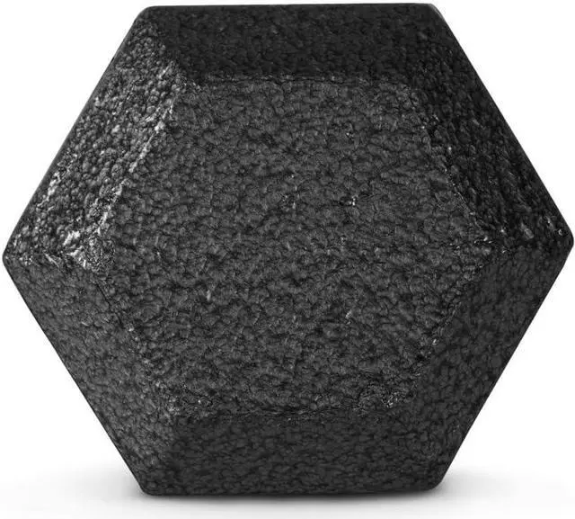 Alt view image 5 of 7 - WF Athletic Supply Cast Iron Solid Hexagon Gray/Black Dumbbells, Strength Training Free Weights Set of 2 for Women and Men, Hand Weights Sold by Pairs, Multi-Select Size Options Available