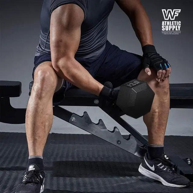 Alt view image 6 of 7 - WF Athletic Supply Cast Iron Solid Hexagon Gray/Black Dumbbells, Strength Training Free Weights Set of 2 for Women and Men, Hand Weights Sold by Pairs, Multi-Select Size Options Available
