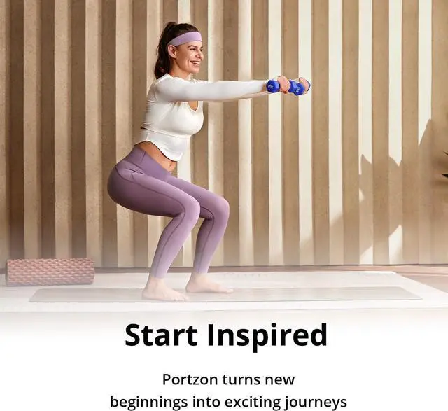Alt view image 5 of 7 - Portzon 10 Colors Options Compatible with Set of 2 Neoprene Dumbbell,1-15 LB, Anti-Slip, Anti-roll, Hex Shape