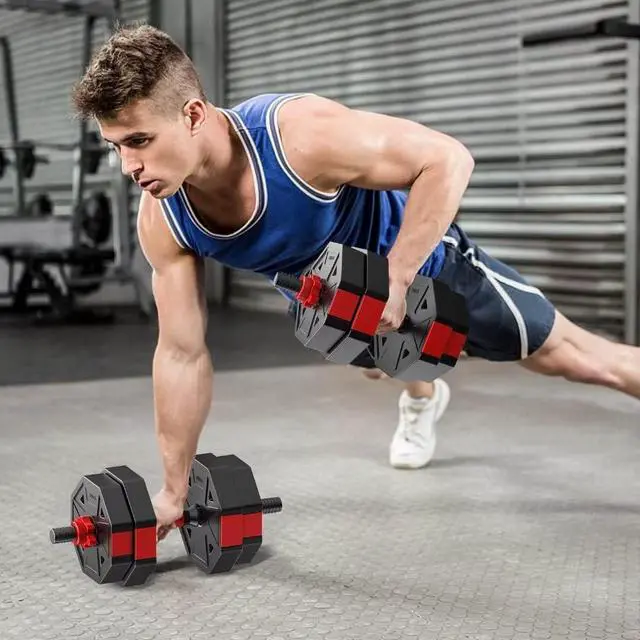 Alt view image 2 of 7 - Adjustable Weights Dumbbells Set, 20/30/40/60/80lbs Non-Rolling Adjustable Dumbbell Set, Free Weights Dumbbells Set Hexagon, Weights Set for Home Gym
