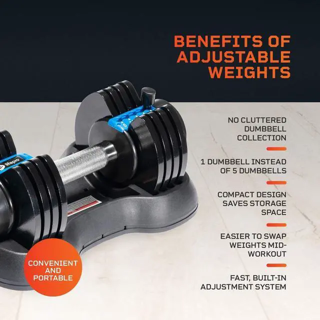 Alt view image 2 of 6 - Lifepro Adjustable Dumbbells - 15Lb 25Lb 43Lb 55Lb 90Lb 6in1 Dumbbells Adjustable Weight, Compact Quick Adjustable Dumbbells set/single for Full Body Exercise & Fitness Home Gym