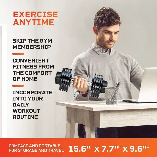 Alt view image 3 of 6 - Lifepro Adjustable Dumbbells - 15Lb 25Lb 43Lb 55Lb 90Lb 6in1 Dumbbells Adjustable Weight, Compact Quick Adjustable Dumbbells set/single for Full Body Exercise & Fitness Home Gym