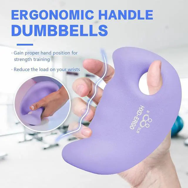 Alt view image 2 of 7 - HXD-ERGO Ergonomic Dumbbells Weights Set-Hand Weights for Women at Home, Ear Dumbbells Weights for Pilates, Yoga, Jogging,StrengthTraining