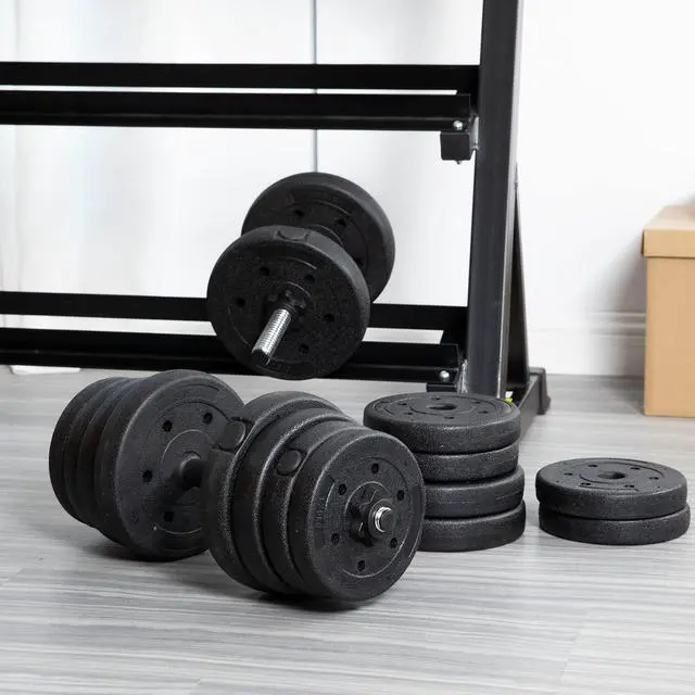 Alt view image 6 of 7 - PayLessHere Adjustable Dumbbell Sets 2 in 1 Free Weights Dumbbells with Anti-Slip Metal Handle for Men and Women Strength Training Home Gym Workout Equipment for Full Body Workout Fitness(Pair)