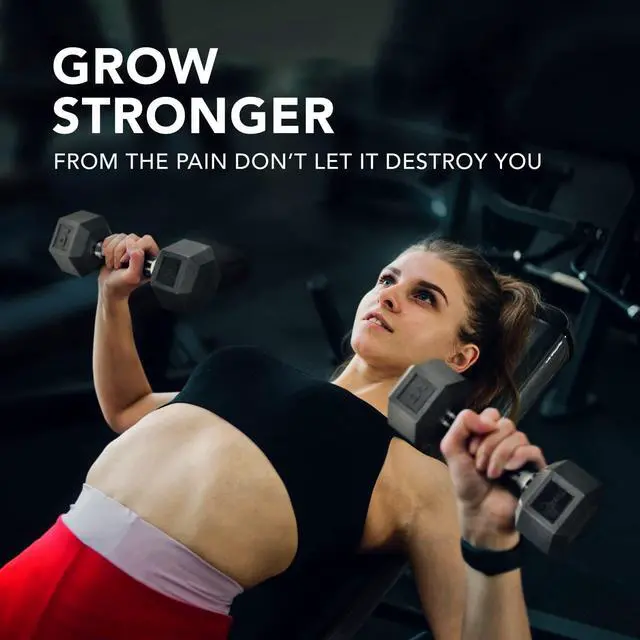 Alt view image 6 of 7 - Yes4All Rubber Grip Encased Hex Dumbbells  Hand Weights With Anti-Slip 5-50 LBS Single