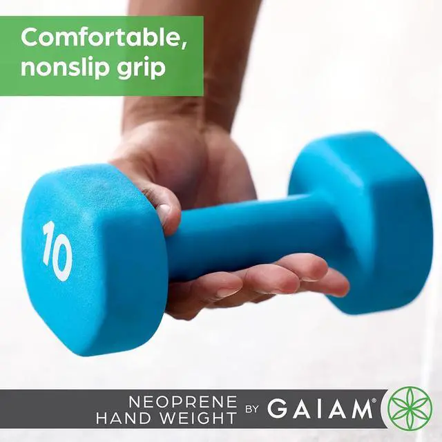 Alt view image 3 of 7 - Dumbbell Hand Weight (Sold in Singles) - Neoprene Coated Exercise & Fitness Dumbbell for Home Gym Equipment Workouts Strength Training Free Weights for Women, Men
