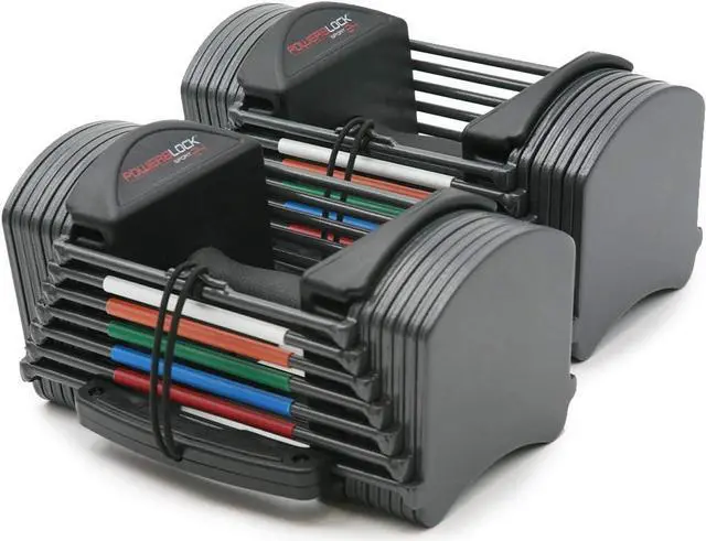 Alt view image 2 of 7 - PowerBlock Sport 24 Adjustable Dumbbells, Sold in Pairs, 3-24 lb. Dumbbells, Durable Steel Build, Innovative At Home Workout Equipment, All-in-One Exercise Dumbbells, Strength Training