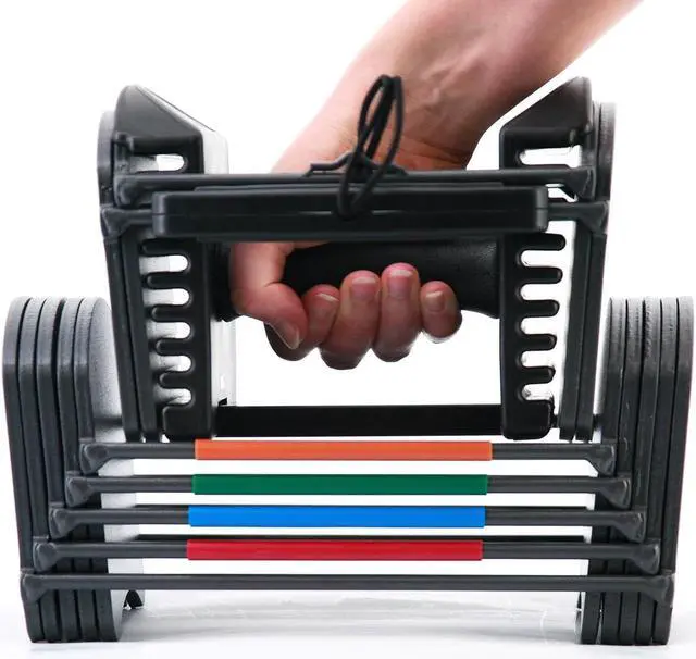 Alt view image 3 of 7 - PowerBlock Sport 24 Adjustable Dumbbells, Sold in Pairs, 3-24 lb. Dumbbells, Durable Steel Build, Innovative At Home Workout Equipment, All-in-One Exercise Dumbbells, Strength Training