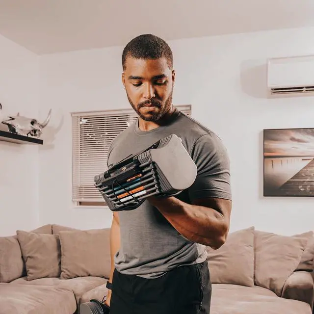 Alt view image 7 of 7 - PowerBlock Sport 24 Adjustable Dumbbells, Sold in Pairs, 3-24 lb. Dumbbells, Durable Steel Build, Innovative At Home Workout Equipment, All-in-One Exercise Dumbbells, Strength Training