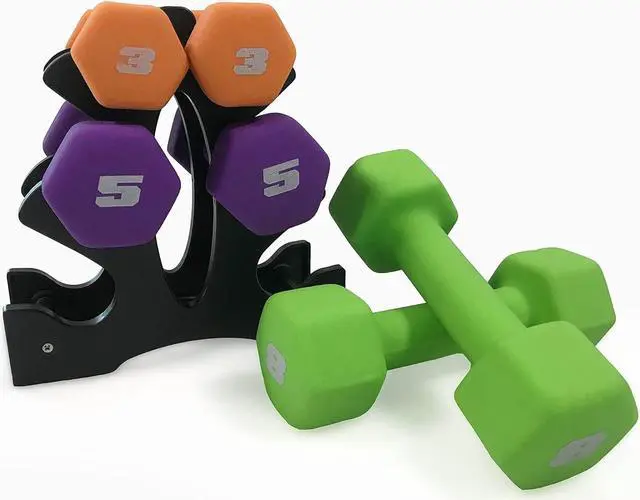 Main image of CAP Barbell Black Neoprene Coated Dumbbell Weights | Set
