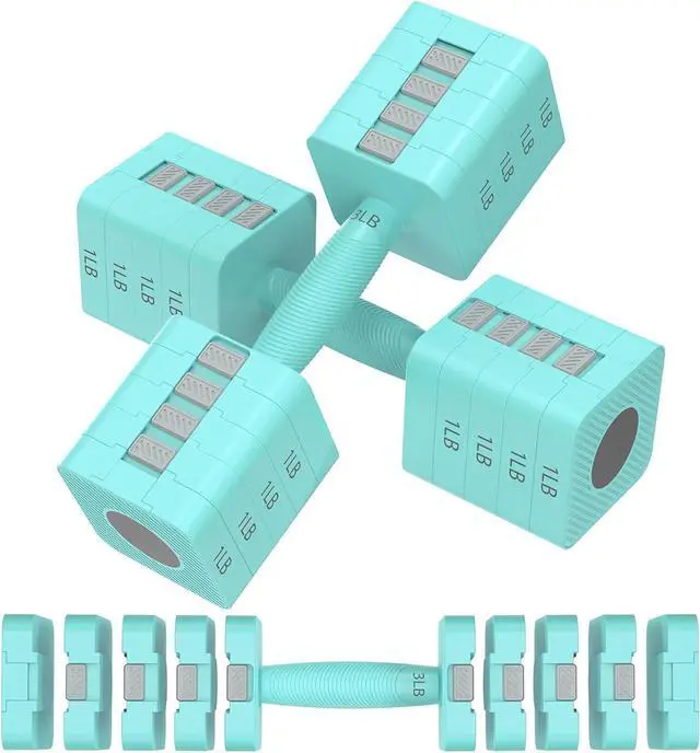 Main image of Adjustable Dumbbells Set of 2, 5-in-1 Adjustable Weight Dumbbells for Women/Men, 3lb/5lb/7lb/9lb/11lb Dumbbell Weights Set for Home Gym Workout