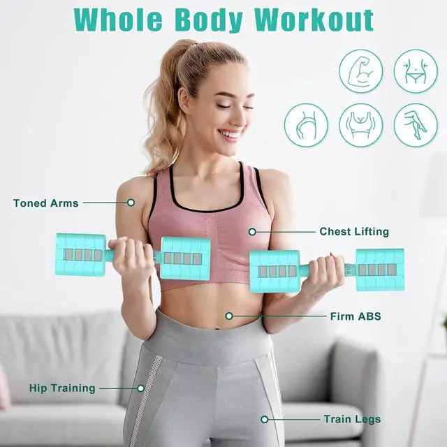 Alt view image 5 of 6 - Adjustable Dumbbells Set of 2, 5-in-1 Adjustable Weight Dumbbells for Women/Men, 3lb/5lb/7lb/9lb/11lb Dumbbell Weights Set for Home Gym Workout