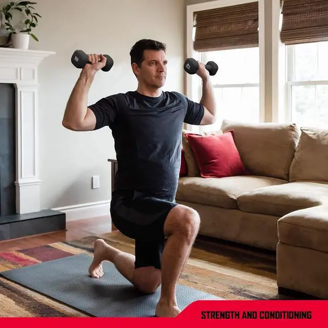 Alt view image 5 of 6 - RBX Weights Dumbbells Set - Neoprene Arm Weights With Non-Slip Grip, Strength Training Equipment Workout Weights for At Home or Gym Training, Anti-Roll