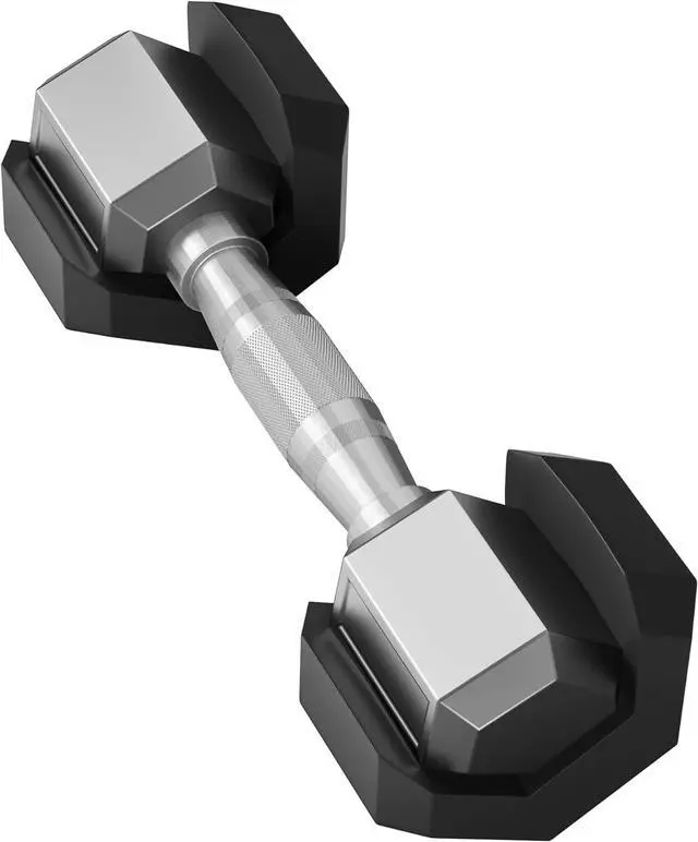Alt view image 5 of 7 - Signature Fitness Premium Rubber Encased Hex Dumbbell Set, 150-550 Pounds Sets, Multiple Options