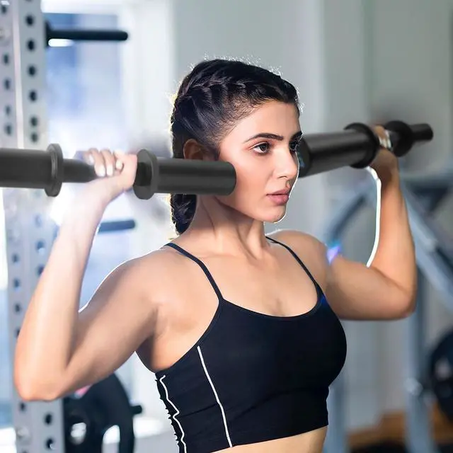 Alt view image 7 of 7 - 16" Olympic Dumbbell Handle, Dumbbell Bar for 2-inch Olympic Weight Plates, Loadable Dumbbells for Home Gym Strength Training, 2 Pair of Spring Collars Included