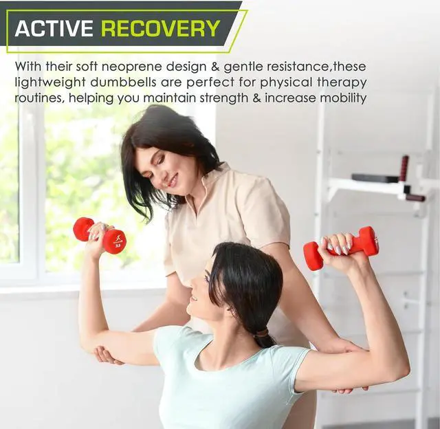 Alt view image 5 of 6 - ProsourceFit Neoprene Dumbbell Coated for Non-Slip Grip, 5 lb