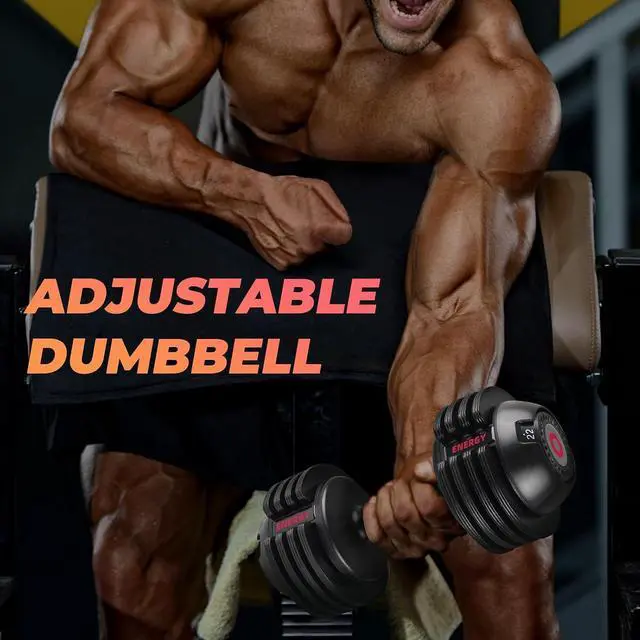 Alt view image 7 of 7 - Roinoim 5-in-1 Adjustable Dumbbells Set, 22LB Pair Dumbbell with Anti-Slip Metal Handle for Exercise & Fitness Fast Adjust Weight for Full Body Workout Fitness