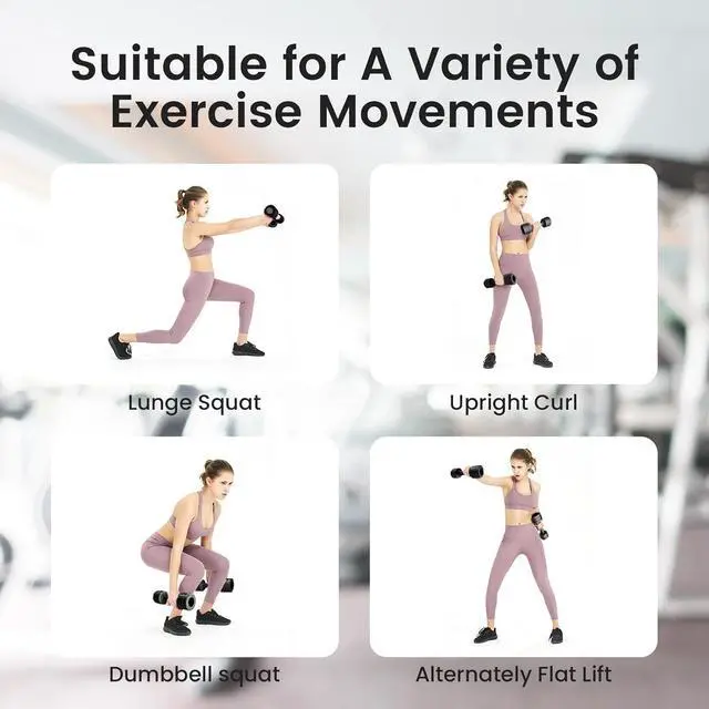 Alt view image 5 of 7 - EAST MOUNT Adjustable Hand Dumbbell for Women 5lb Dumbbells Set of 2, 4 in 1 Small Dumbbell Set Each 2lb 3lb 4lb 5lb Free Weights
