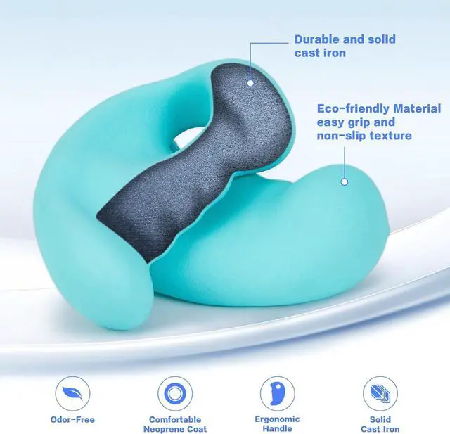 Alt view image 3 of 7 - Ergonomic Ear Dumbbells Weights-Neoprene Dumbbells Hand Weights Set for Pilates, Yoga, Strength Training, Jogging, Home Gym Workout for Women, Men(3 LBS / 4 LBS / 5 LBS/6 LBS/7 LBS/8 LBS)