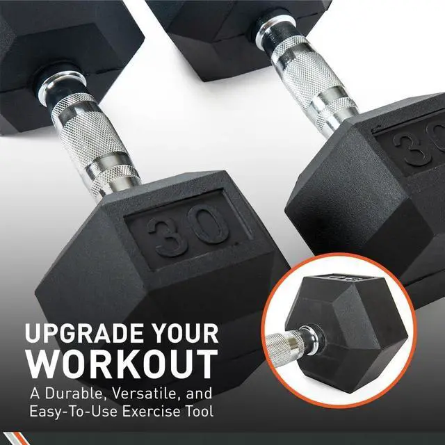 Alt view image 5 of 7 - Body Sport Rubber Encased Hex Dumbbell Weight, Single  Dumbbells for Exercises  Strength Training Equipment  Home Gym Accessories  Weight Training