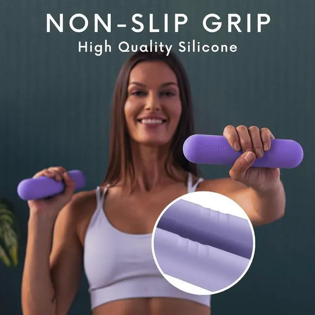 Alt view image 3 of 6 - Dumbbell Weight Bars for Women - Set of 2 (3.3 LB | 6.5 LB Pair) - Dumbbell Set for Walking, Yoga, Dance, Barre, Pilates, Cardio, Aerobics