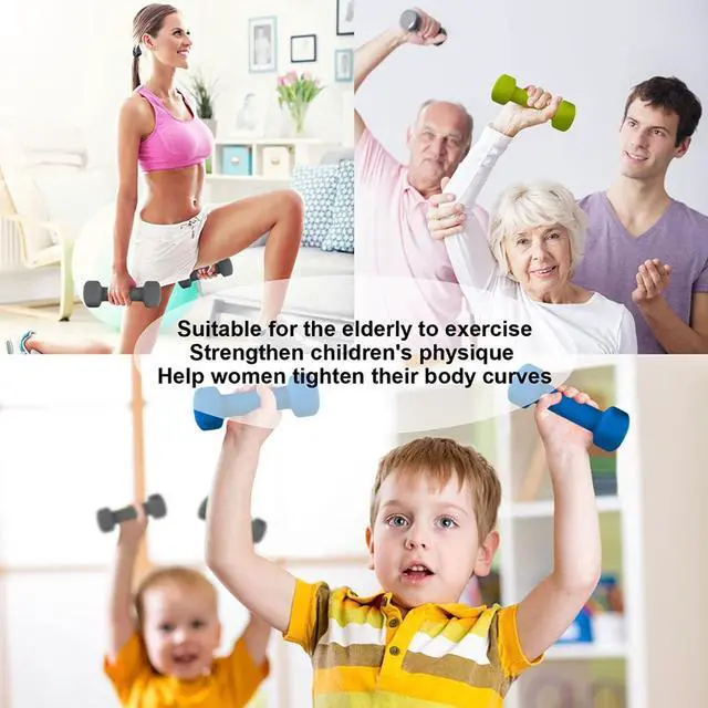 Alt view image 5 of 6 - Dumbbells Set of 2 Exercise Fitness Dumbbell for Home Gym Free Weights Hand Hex Dumb Bells